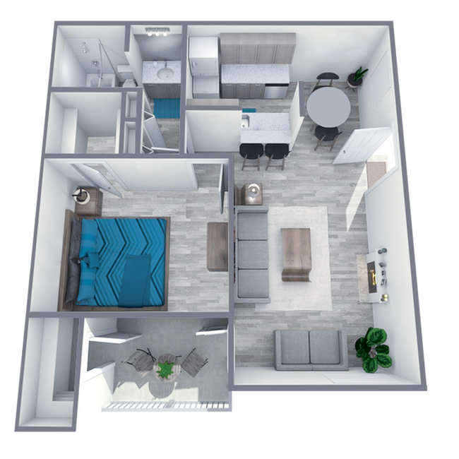1 Bed • 1 Bath 162 floor plan